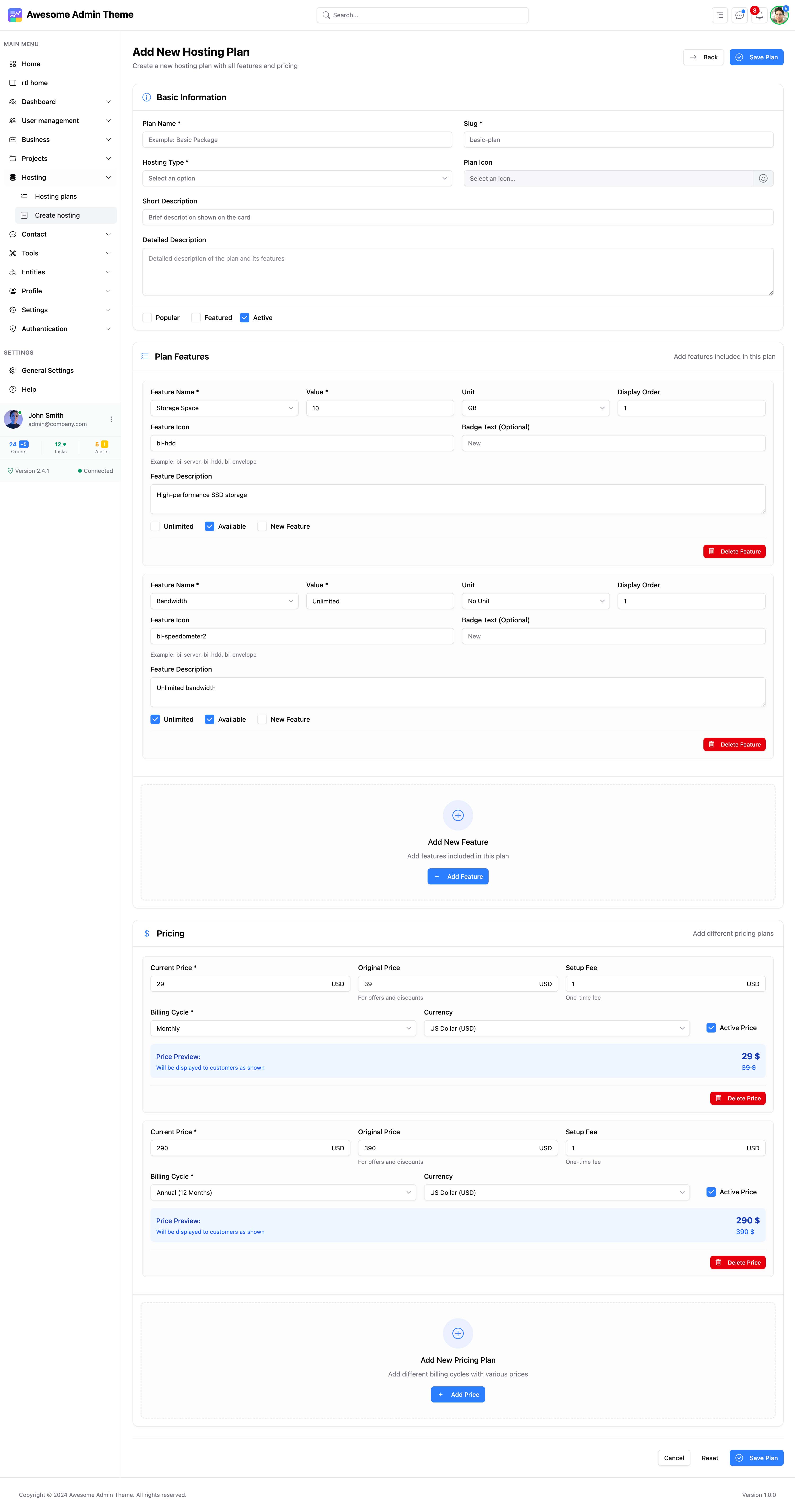 Create Hosting Demo